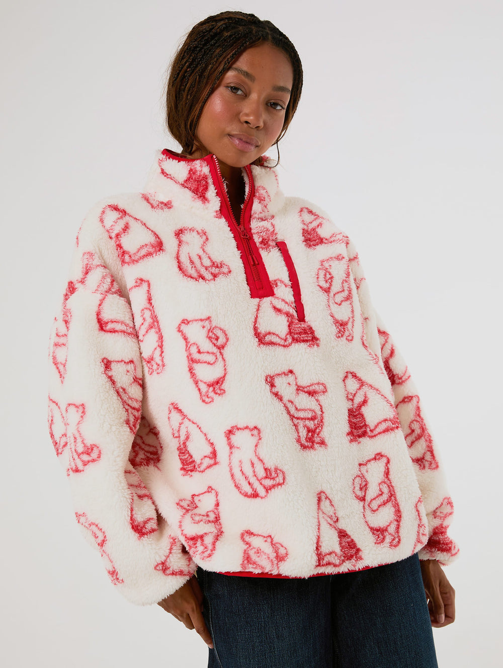 Disney Winnie the Pooh Outline Fleece Jacket Clothing : Jacket : Outerwear Skinnydip London