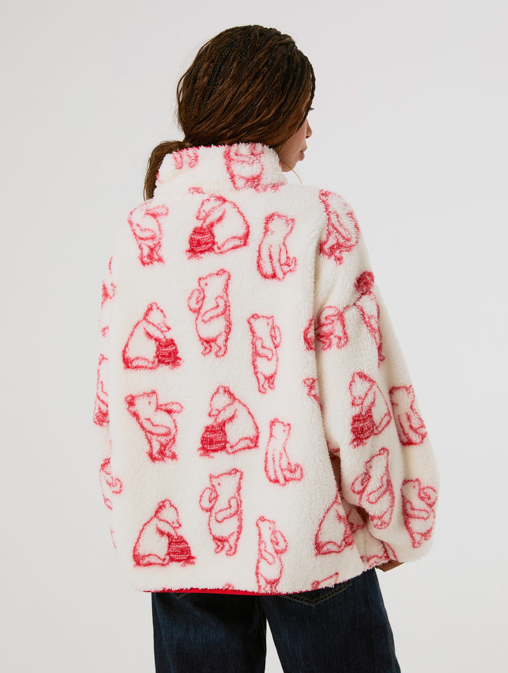 Disney Winnie the Pooh Outline Fleece Jacket Clothing : Jacket : Outerwear Skinnydip London