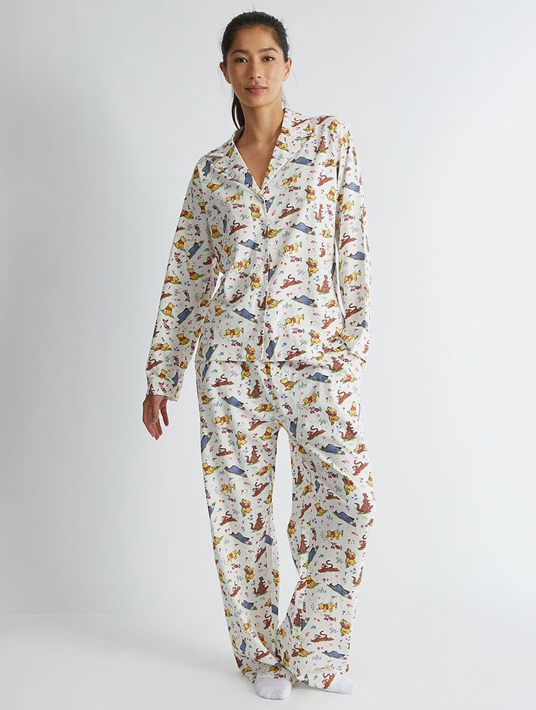 Disney Winnie The Pooh Pyjama Set in Ecru Lingerie & Nightwear Skinnydip London