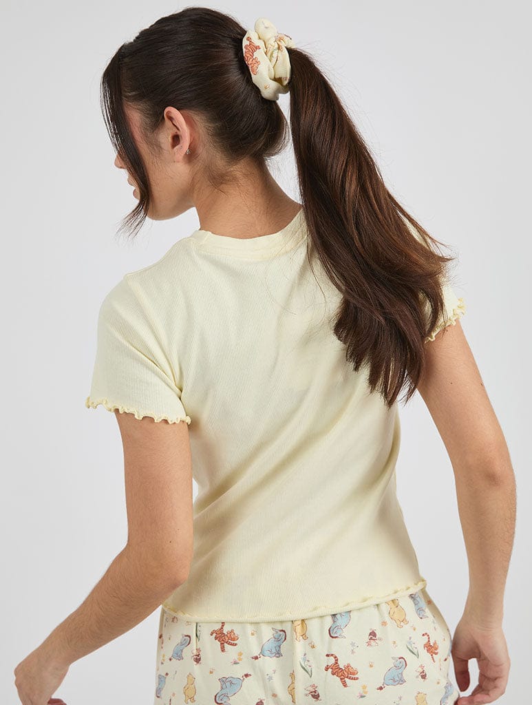 Disney Winnie The Pooh Retro Ribbed Pyjama Shorts Set Lingerie & Nightwear Skinnydip London