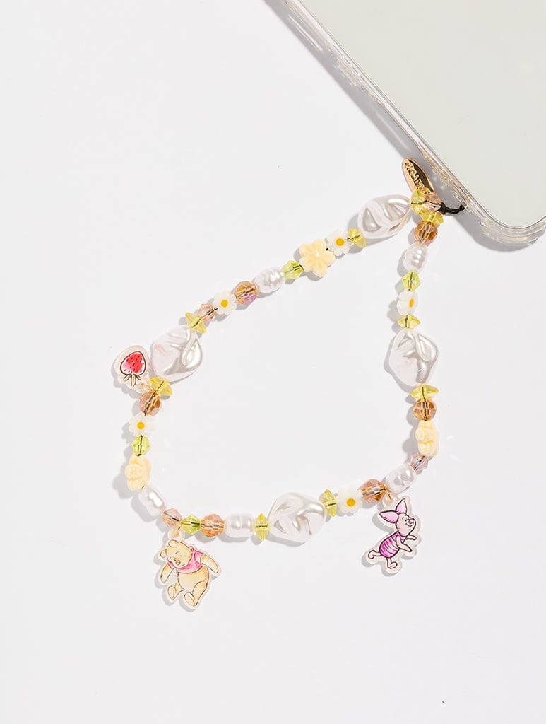 Disney Winnie The Pooh Strawberry Beaded Strap Phone Grips Skinnydip London