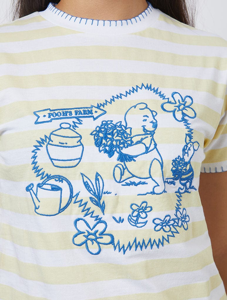 Disney Winnie the Pooh Stripe Baby Tee Tops & T-Shirts Skinnydip London