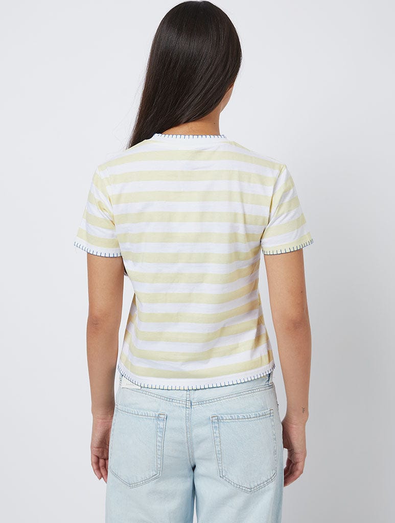 Disney Winnie the Pooh Stripe Baby Tee Tops & T-Shirts Skinnydip London