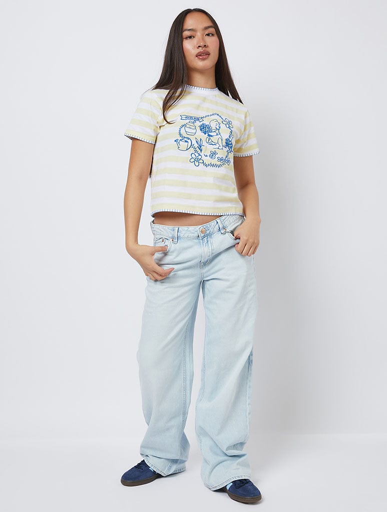 Disney Winnie the Pooh Stripe Baby Tee Tops & T-Shirts Skinnydip London