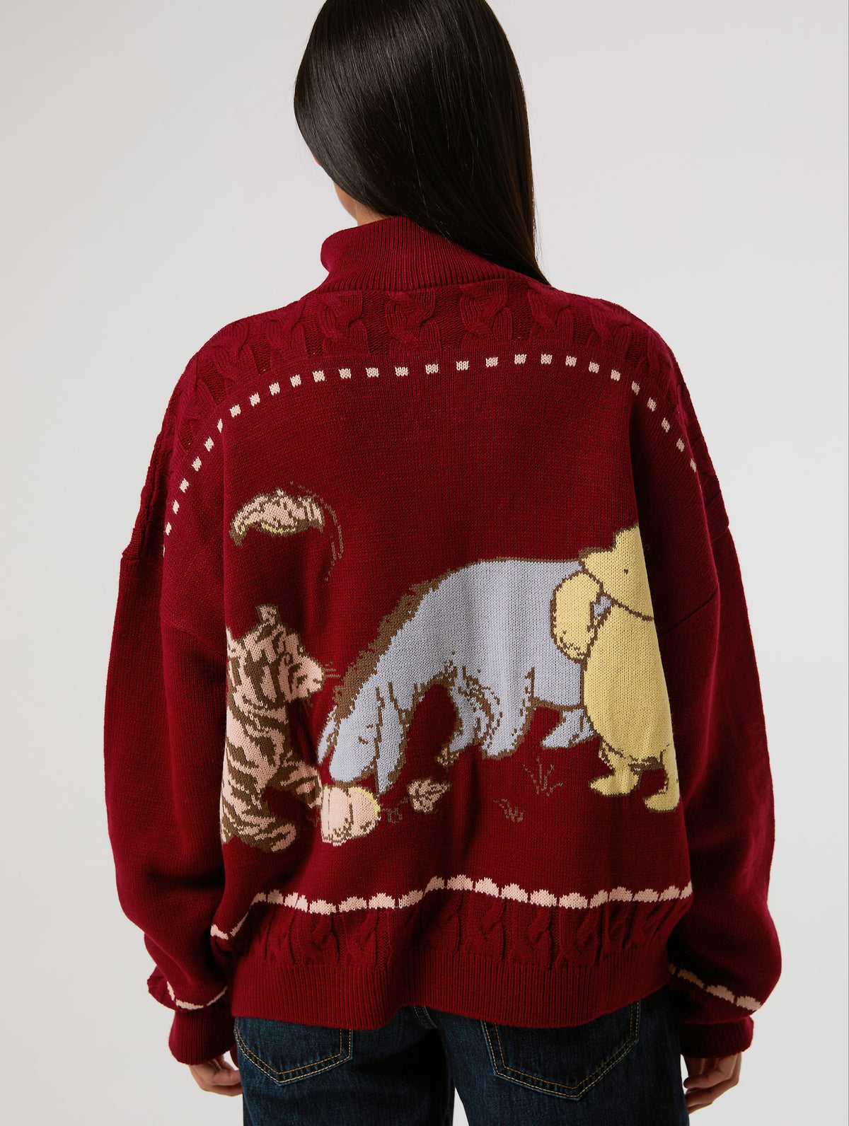 Disney Winnie The Pooh Zip Through Knitted Jumper Jumpers & Cardigans Skinnydip London