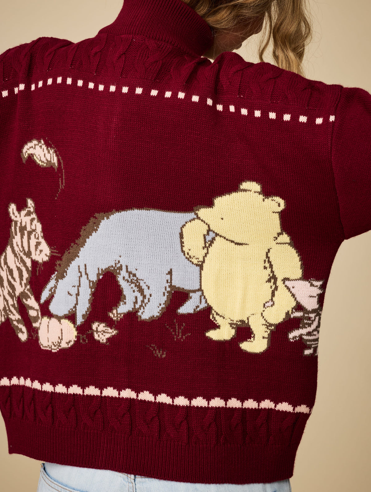Disney Winnie The Pooh Zip Through Knitted Jumper Jumpers & Cardigans Skinnydip London