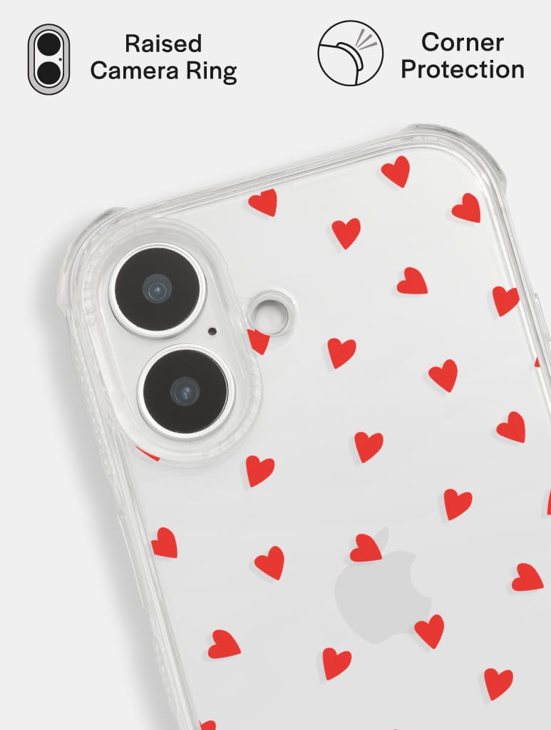Ditsy Heart Shock iPhone Case | Heart Phone Cases | Skinnydip London