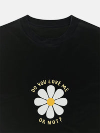 Do You Love Me Or Not Baby T-Shirt In Black Tops & T-Shirts Skinnydip London