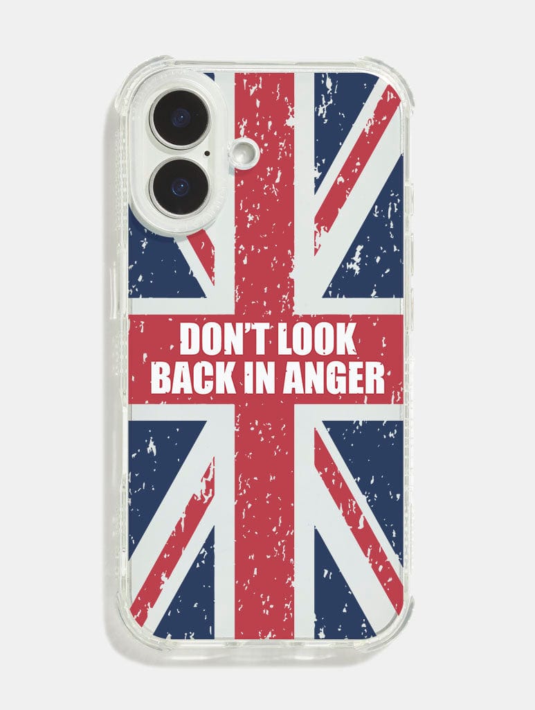 Don't Look Back In Anger Shock iPhone Case Phone Cases Skinnydip London