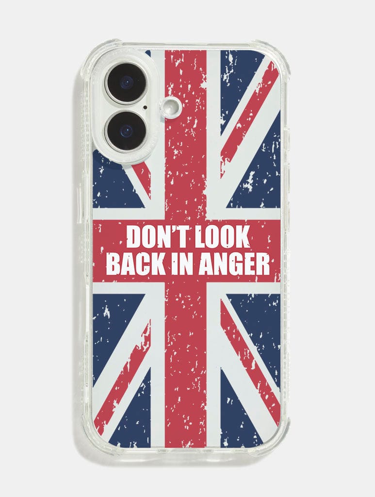 Don't Look Back In Anger Shock iPhone Case Phone Cases Skinnydip London