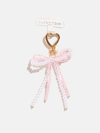 Double Bow Beaded Charm Strap Phone Grips Skinnydip London