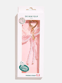 Double Bow Beaded Charm Strap Phone Grips Skinnydip London
