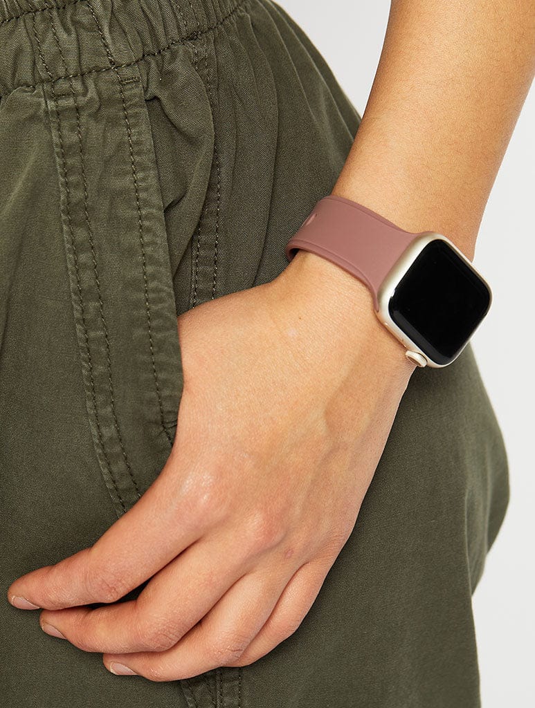 Dusty Mauve Silicone Apple Watch Strap Watch Straps Skinnydip London