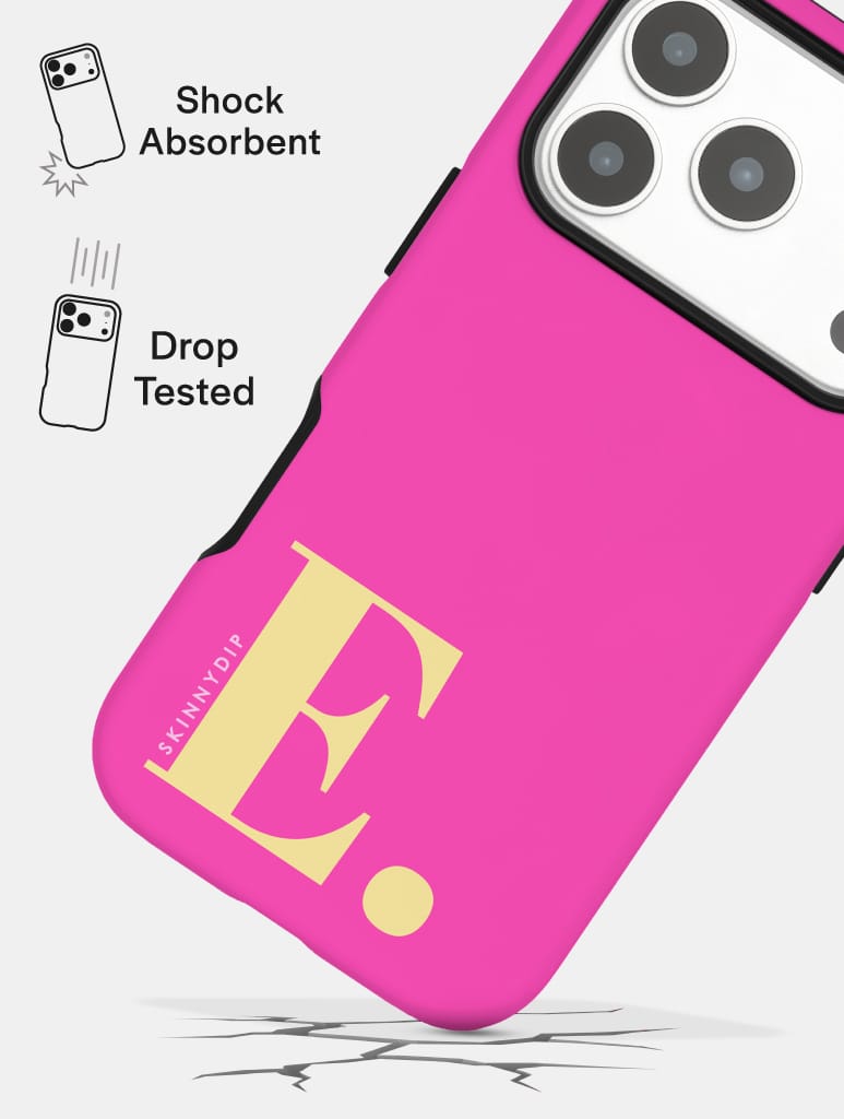 'E' Initial Pink Ultra Protective iPhone Case Phone Cases Skinnydip London