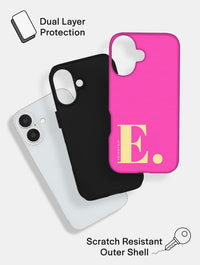 'E' Initial Pink Ultra Protective iPhone Case Phone Cases Skinnydip London