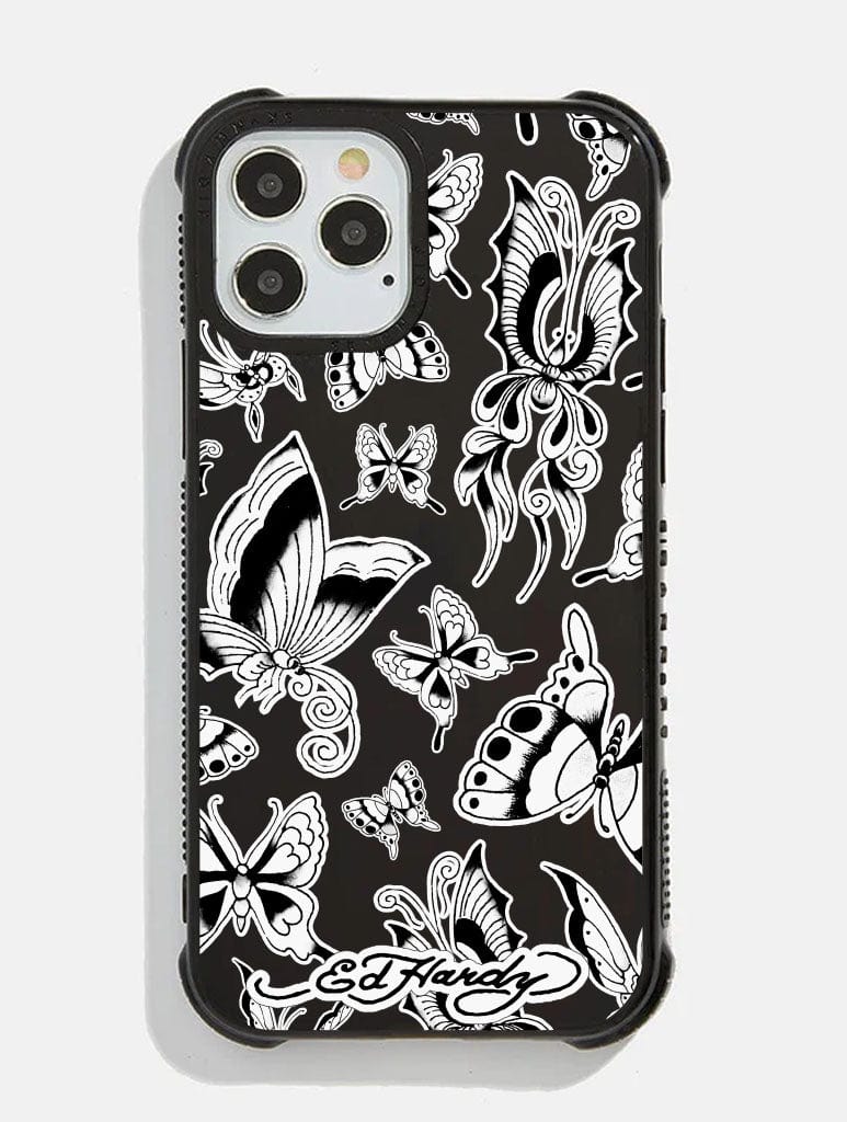Ed Hardy x Skinnydip Black Tattoo Stencil Shock iPhone Case Phone Cases Skinnydip London
