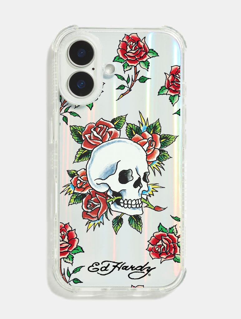 Ed Hardy x Skinnydip Floral Skull Shock iPhone Case Phone Cases Skinnydip London