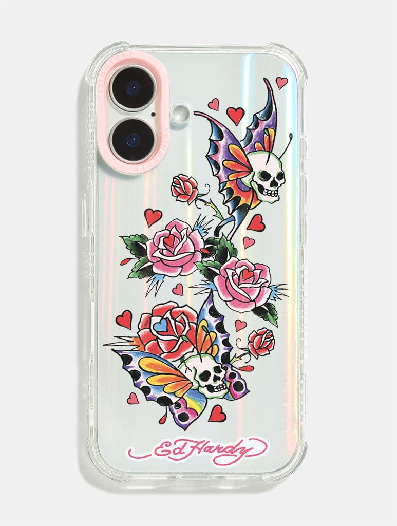 Ed Hardy x Skinnydip Skull & Roses Shock iPhone Case Phone Cases Skinnydip London