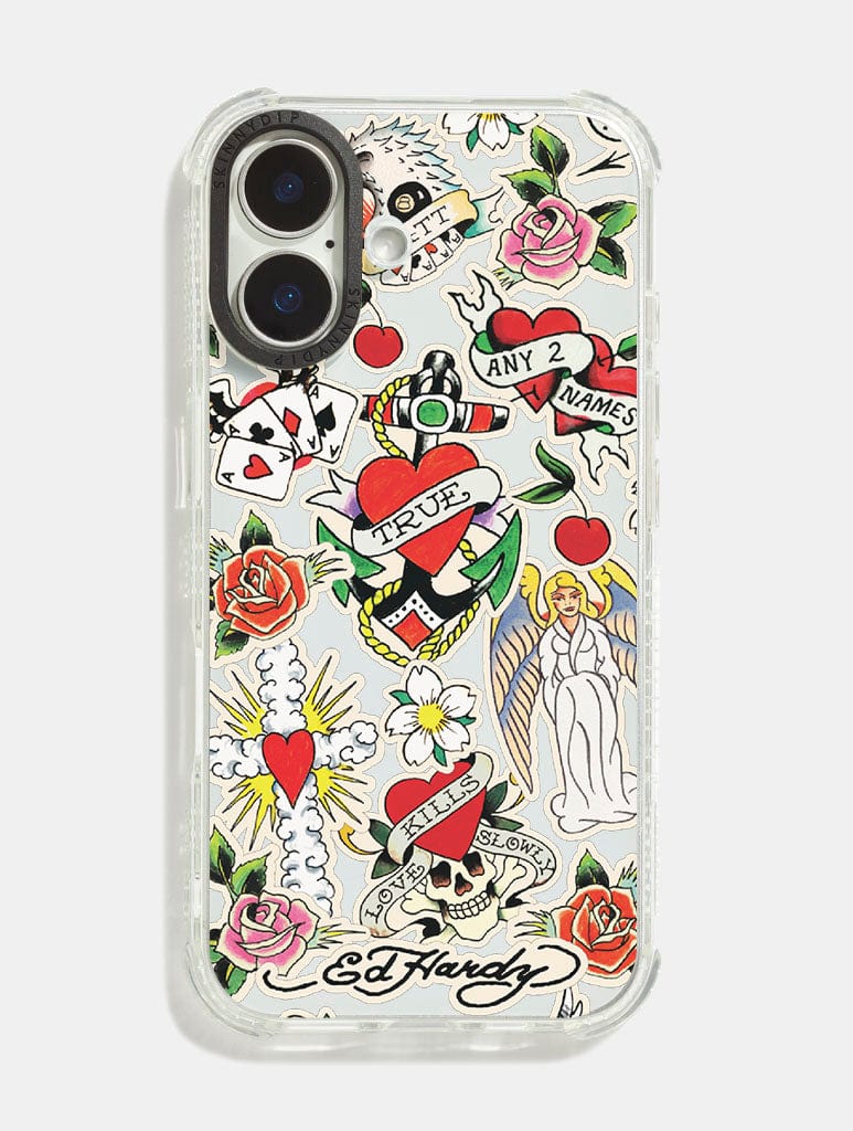 Ed Hardy x Skinnydip Tattoo Sticker Shock iPhone Case Phone Cases Skinnydip London