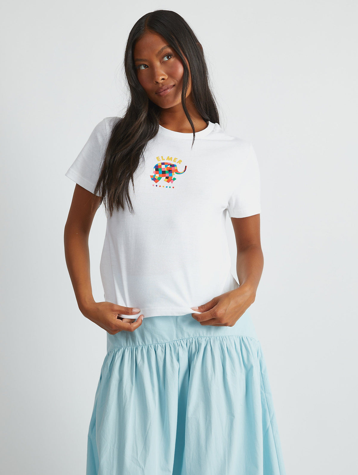 Elmer Baby T-Shirt in White Tops & T-Shirts Skinnydip London