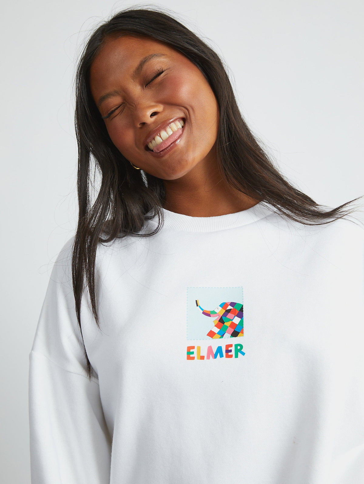 Elmer Patchwork Sweatshirt in Ecru Hoodies & Sweatshirts Skinnydip London