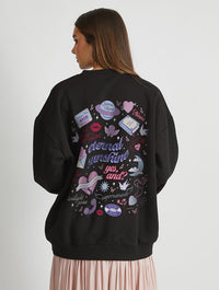 Eternal Sunshine Album Sweatshirt In Black Hoodies & Sweatshirts Skinnydip London