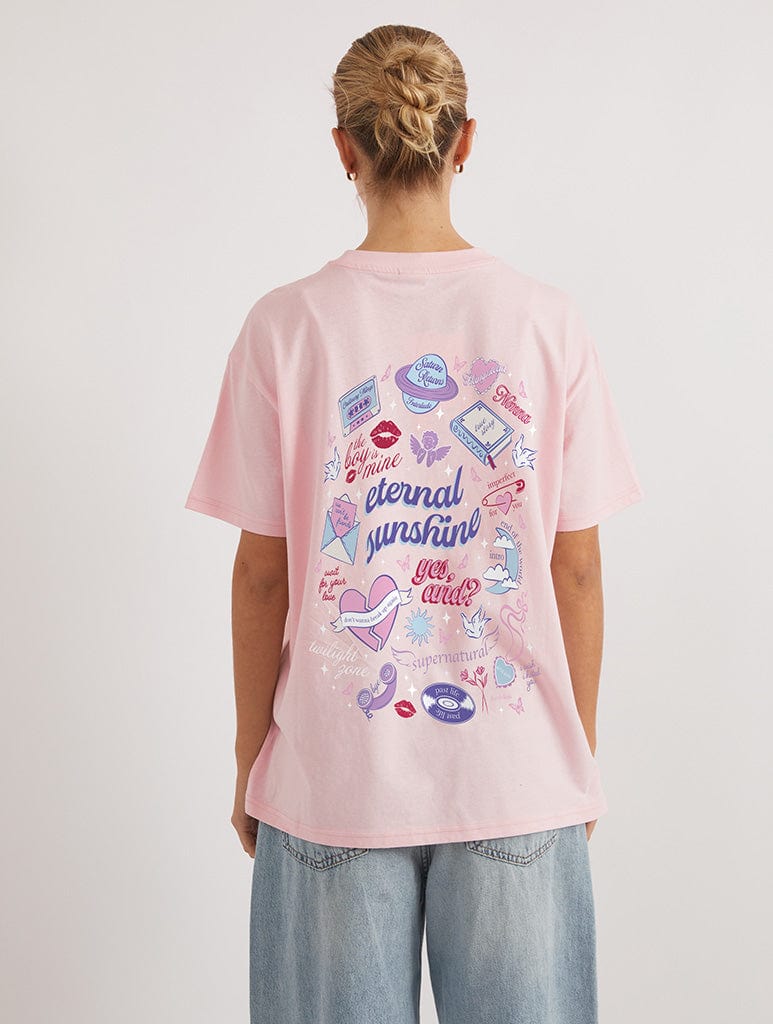 Eternal Sunshine Album T-Shirt In Pink Tops & T-Shirts Skinnydip London