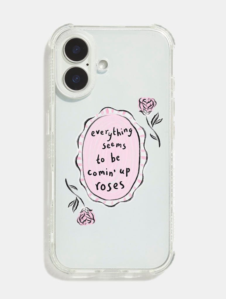Everything Seems To Be Comin' Up Roses Shock iPhone Case Phone Cases Skinnydip London