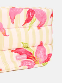 Exotic Lily Stripe Pillow Pouch Makeup Bag Makeup Bags & Wash Bags Skinnydip London