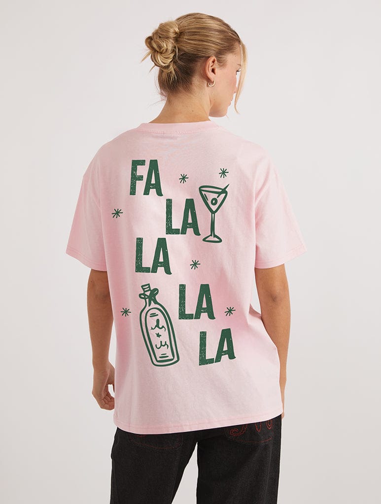 Fa La La La La T-Shirt In Pink Tops & T-Shirts Skinnydip London