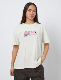 Fast & Furious x Skinnydip Poster T-Shirt In White Tops & T-Shirts Skinnydip London