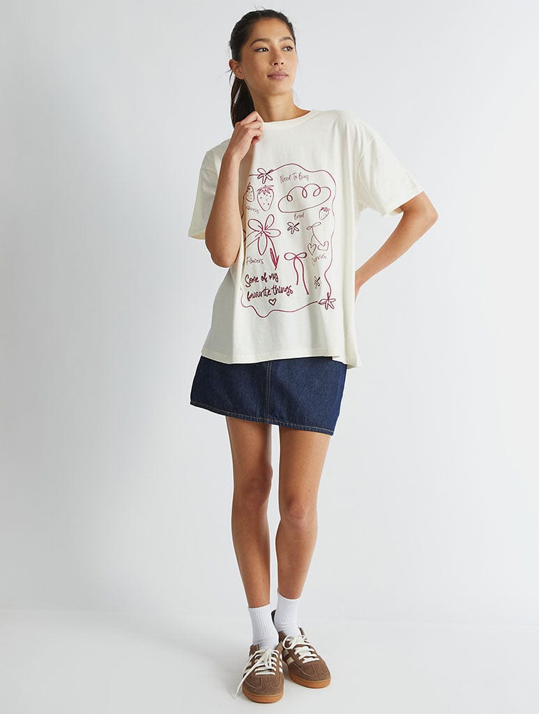 Favourite Things Doodle T-Shirt Tops & T-Shirts Skinnydip London