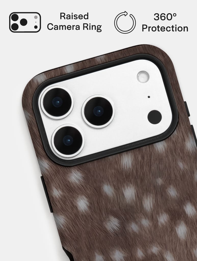 Fawn Dark Print Ultra Protective iPhone Case Phone Cases Skinnydip London