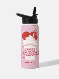 Five Guys x Skinnydip Stay Sweet 18oz Stainless Steel Water Bottle Water Bottles Skinnydip London