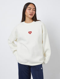Five Guys x Skinnydip Stay Sweet Sweatshirt In White Hoodies & Sweatshirts Skinnydip London
