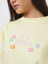 Flora Sweatshirt in Yellow Hoodies & Sweatshirts Skinnydip London