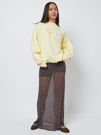 Flora Sweatshirt in Yellow Hoodies & Sweatshirts Skinnydip London