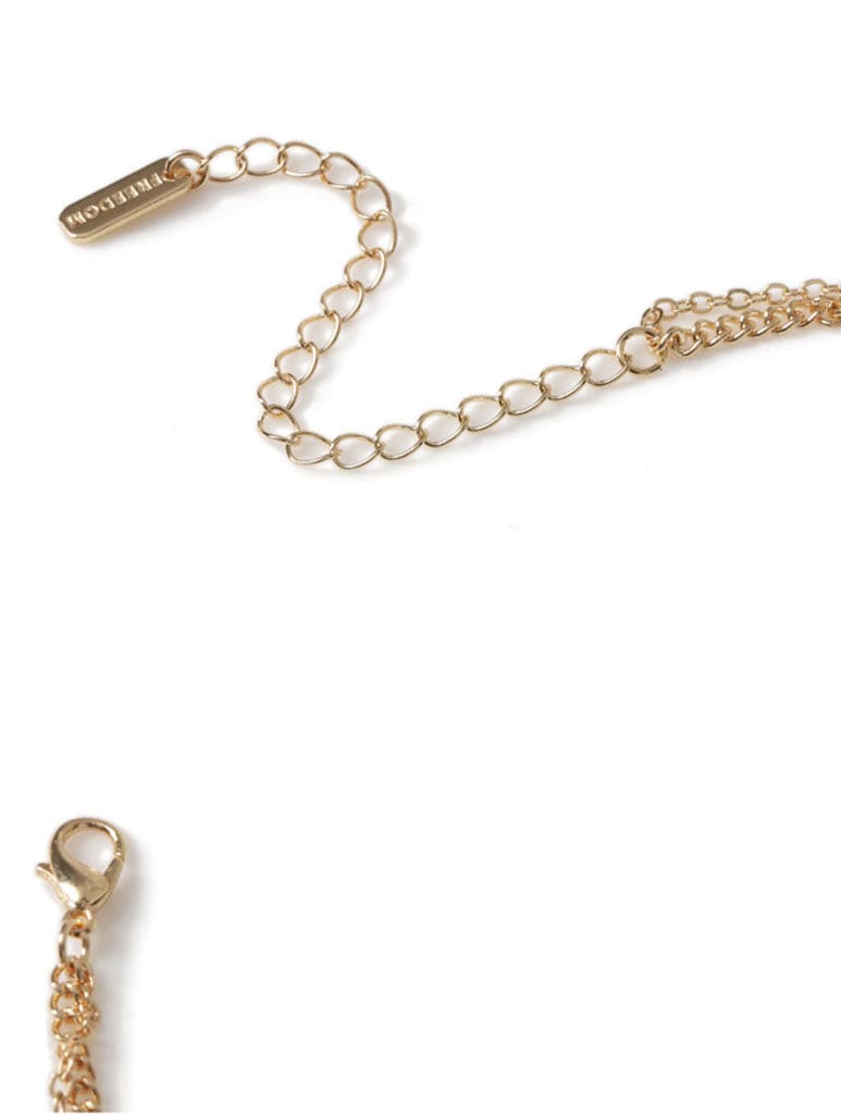 Freedom Gold Beaded Multirow Pendant Necklace Jewellery Freedom