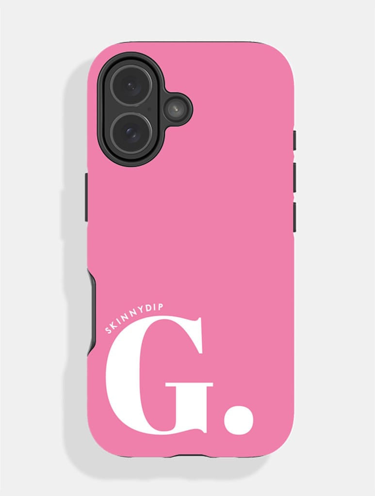 'G' Initial Pink Ultra Protective iPhone Case Phone Cases Skinnydip London