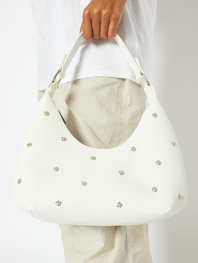 Gerri White Daisy Stud Shoulder Bag Bags Skinnydip London