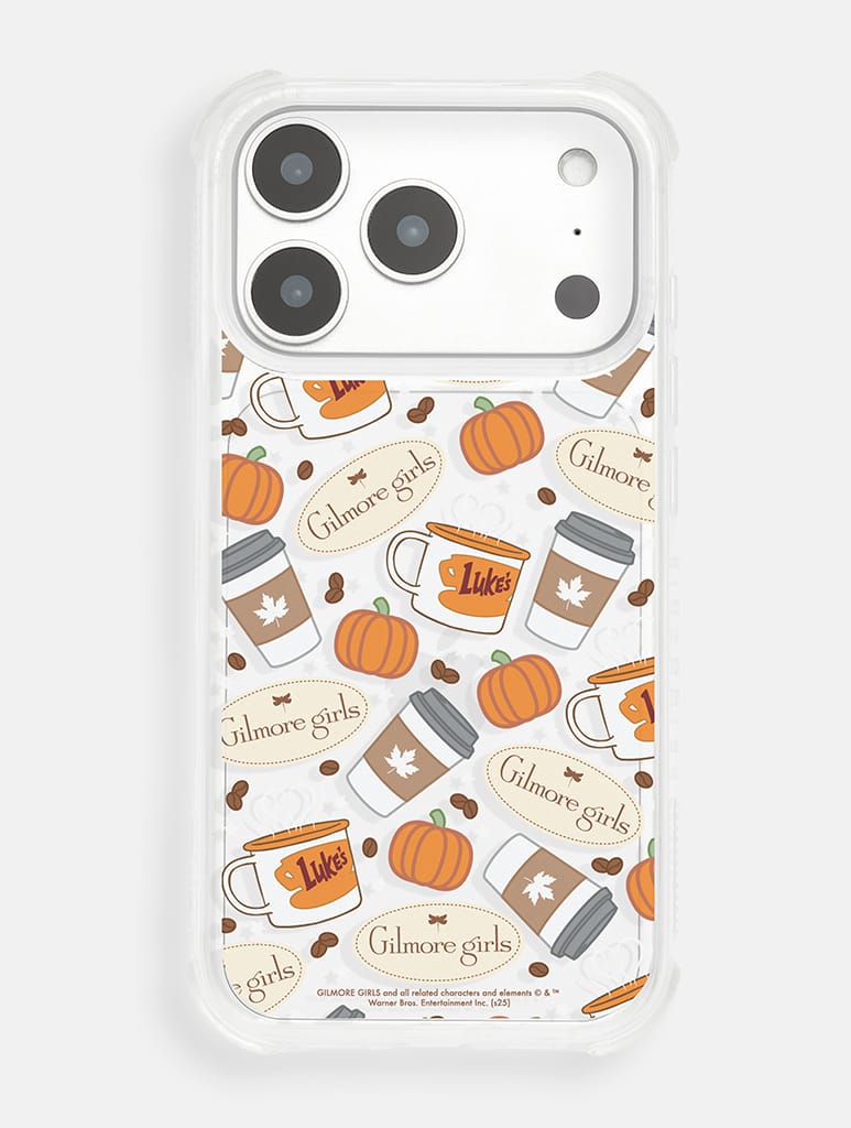 Gilmore Girls x Skinnydip Coffee Pattern Shock iPhone Case Phone Cases Skinnydip London