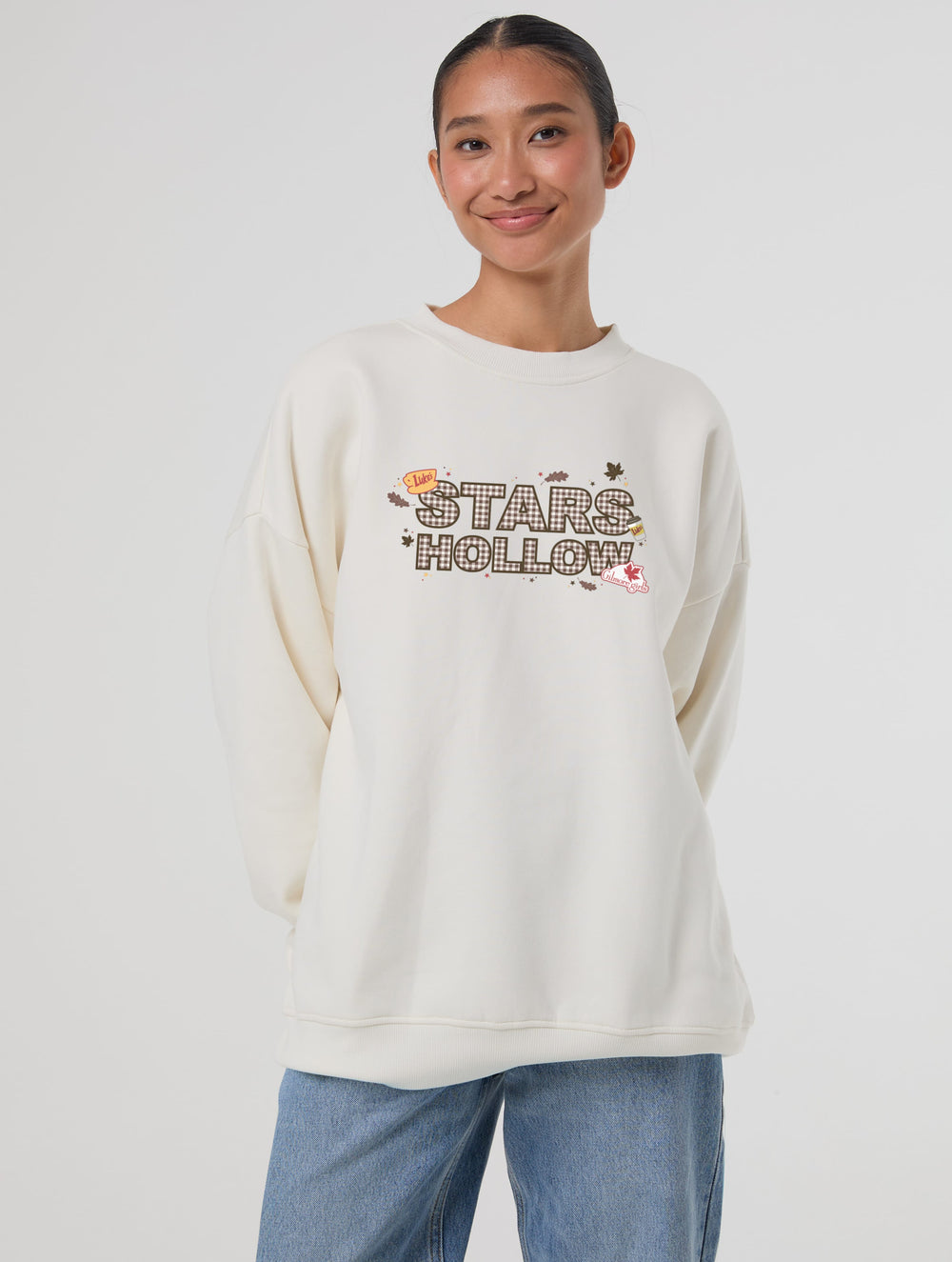 Gilmore Girls x Skinnydip I'd Rather Be in Stars Hollow Sweatshirt In White Hoodies & Sweatshirts Skinnydip London