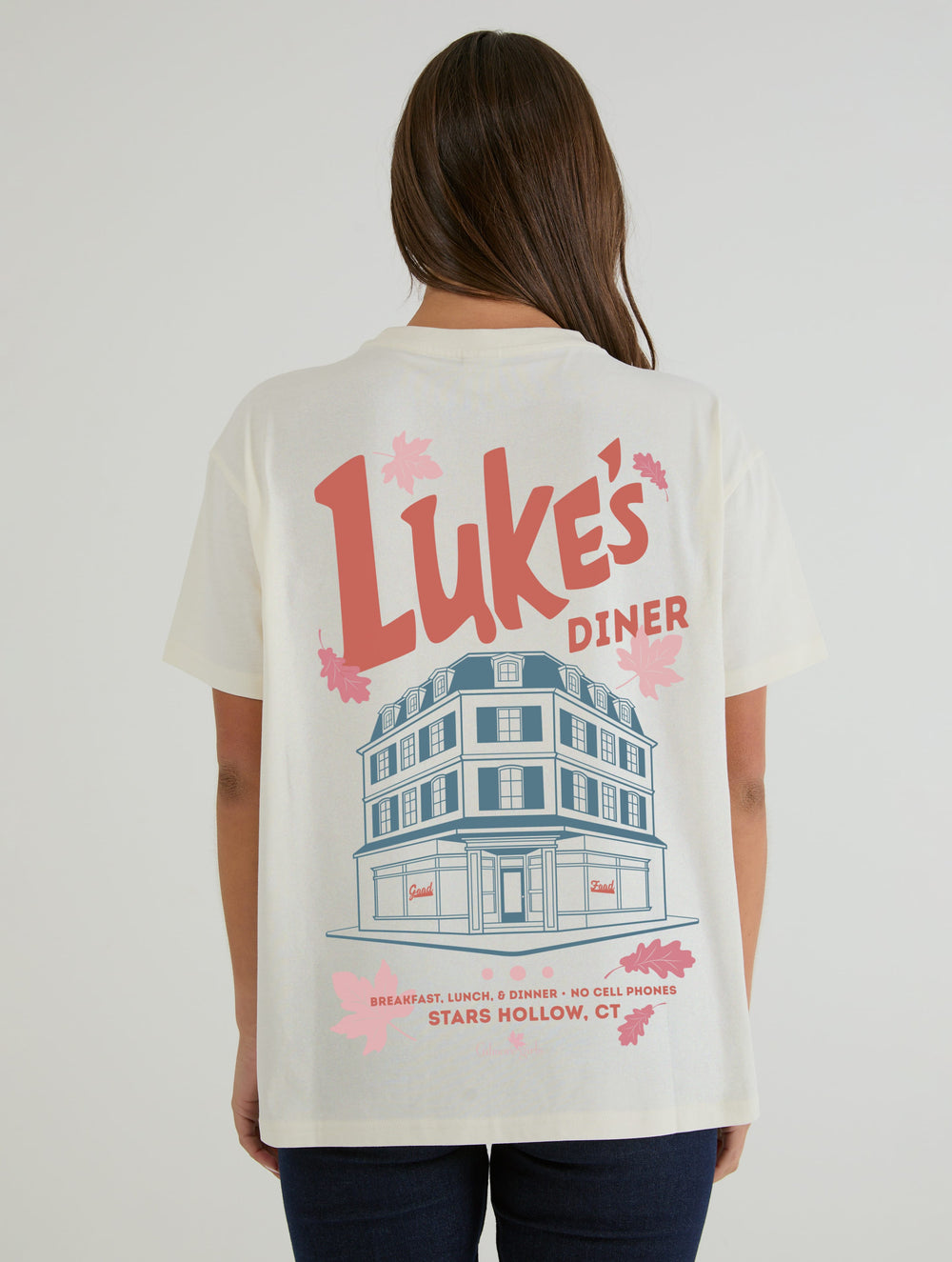 Gilmore Girls x Skinnydip Luke’s Diner Poster T-Shirt In White Tops & T-Shirts Skinnydip London