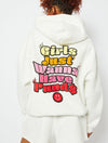 Girls Just Wanna Have Funds Hoodie in Ecru Hoodies & Sweatshirts Skinnydip London