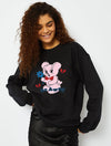 Go Away Bear Sweatshirt in Black Hoodies & Sweatshirts Skinnydip London