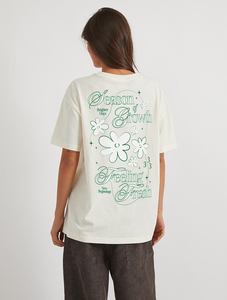 Good Things Are Growing T-Shirt In White Tops & T-Shirts Skinnydip London