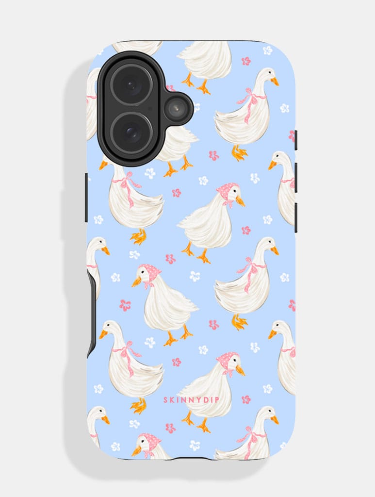 Goose Blue Floral Pattern Ultra Protective iPhone Case Phone Cases Skinnydip London