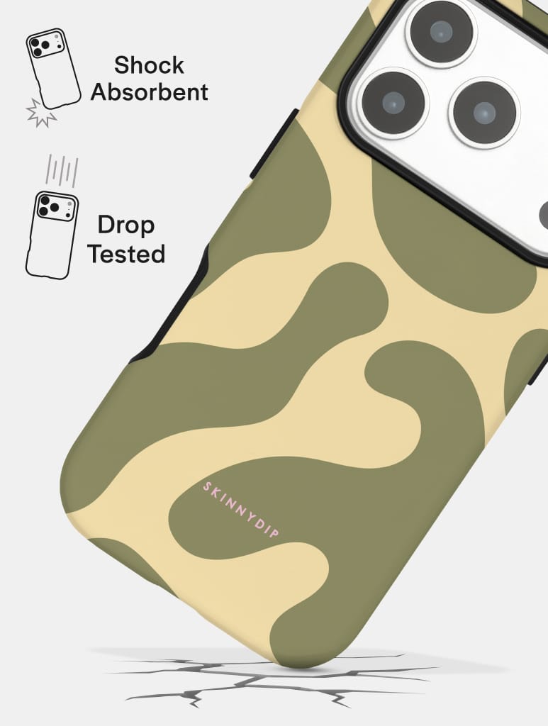 Green and Yellow Pattern Ultra Protective iPhone Case Phone Cases Skinnydip London