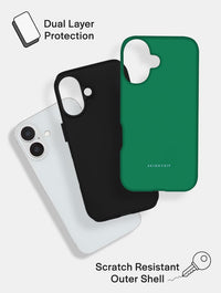 Green with Blue Solid Colour Ultra Protective iPhone Case Phone Cases Skinnydip London