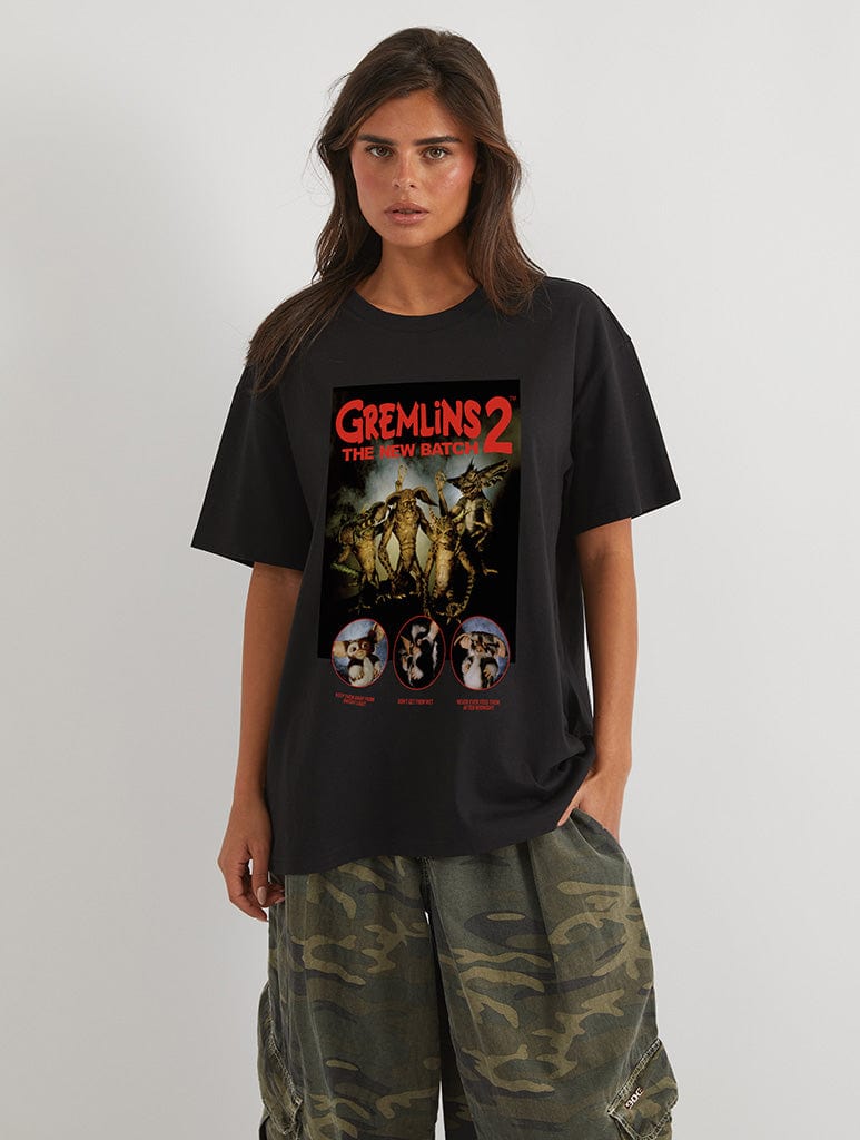Gremlins 2 Poster T-Shirt In Black Tops & T-Shirts Skinnydip London